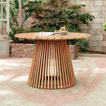 Alora Premium 5-Piece Acacia Wooden Outdoor Furniture Patio Set With Dining Chairs And Table (SAK70445) - Phoenix Fire Art Store