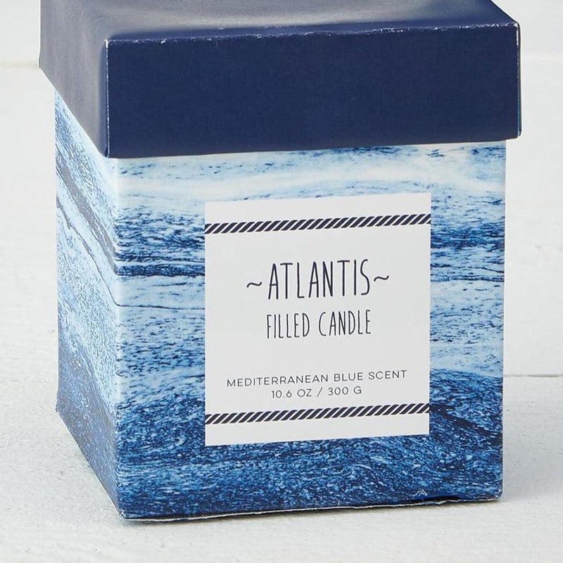Mediterranean Blue Candles - Luxury Soy Wax in Porcelain Gift Box