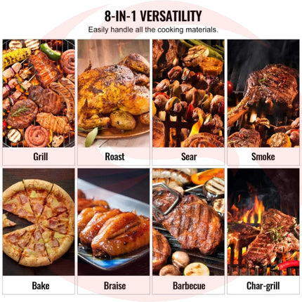 53" Heavy-Duty Portable Wood Pellet BBQ Grill With Cart (SAK93641) - Phoenix Fire Art Store