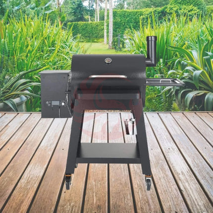 53" Heavy-Duty Portable Wood Pellet BBQ Grill With Cart (SAK93641) - Phoenix Fire Art Store