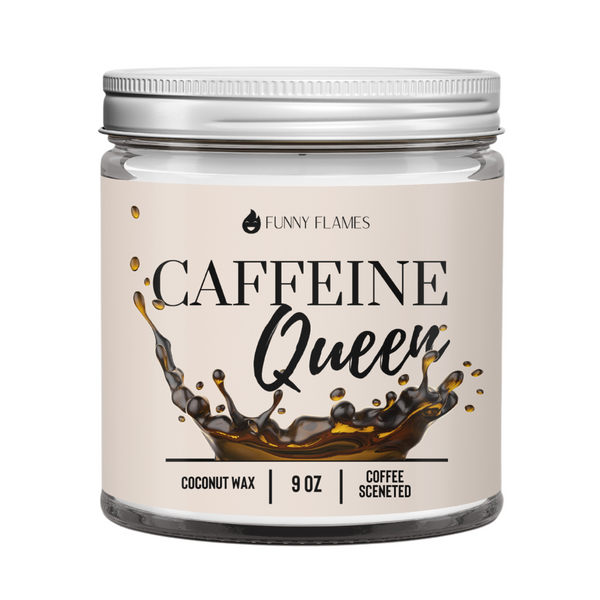 Caffeine Queen Candle - Coffee Lover 9oz Gift Candle - Phoenix Fire Art Store