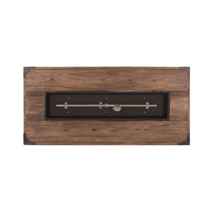 Alora 56" Outdoor 50K BTU Wood Pattern Rectangle Gas Burning Fire Pit (SAK43681)