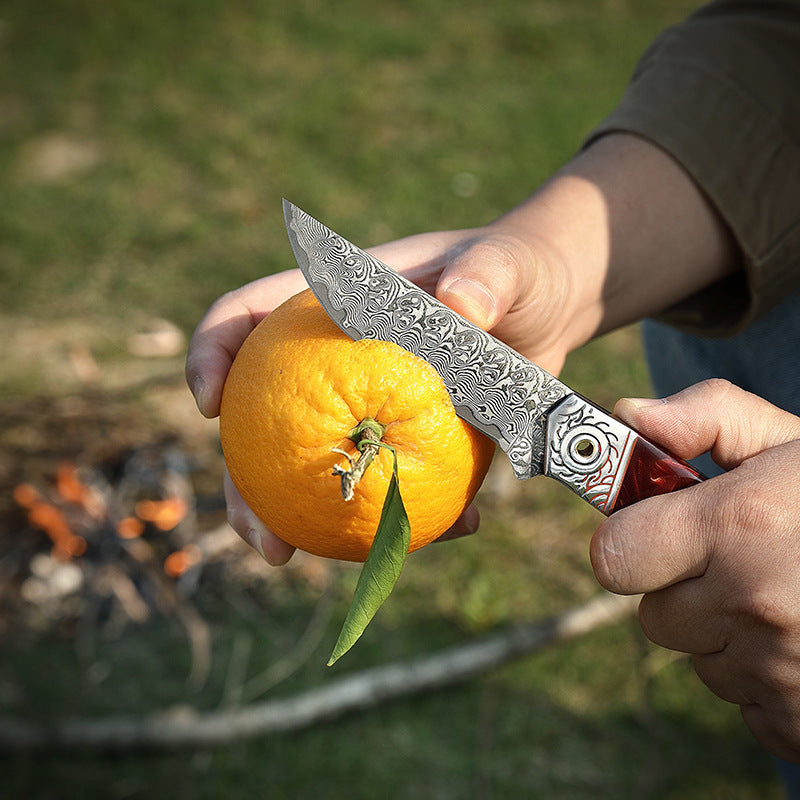 The Red-handled Fu Hand Handle Meat Knife - Phoenix Fire Art Store