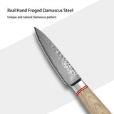 Qulajoy Nakiri Knife 6.9 Inch, Professional 67-Layers Damascus Japanese Chef Knife, with Ergonomic Wood Handle - Phoenix Fire Art Store