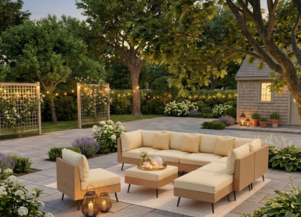 Axis 95.2" Coastal Outdoor Sectional Set, 8-Piece Pamapic