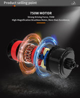 20x4.0 Foldable Fat Tire Electric Bike - 48V 12.5AH Extended Range with Dual Disc Brakes