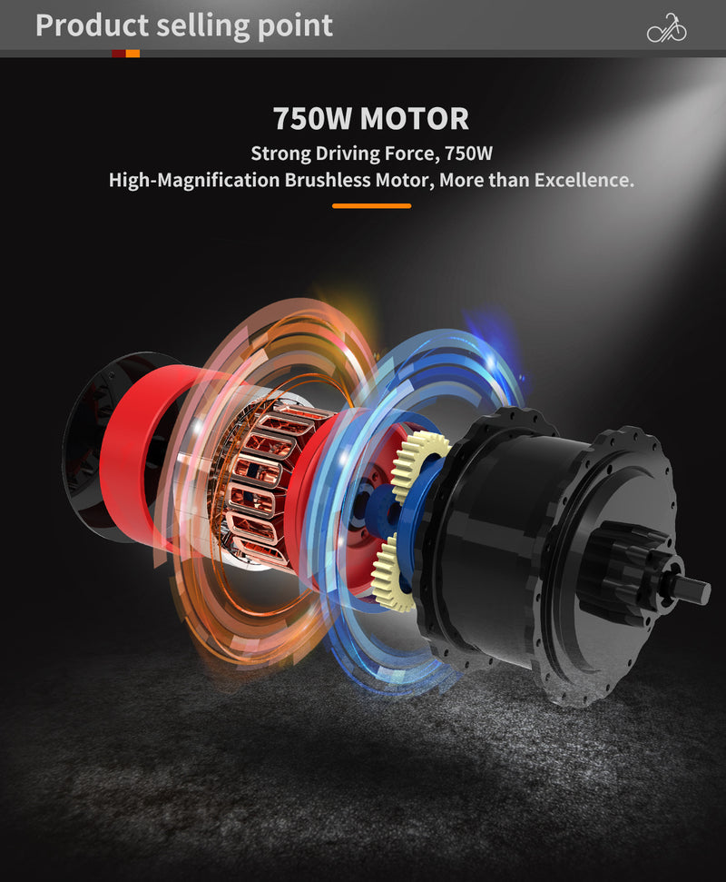 20x4.0 Foldable Fat Tire Electric Bike - 48V 12.5AH Extended Range with Dual Disc Brakes