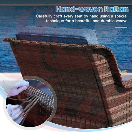 Outdoor Patio Furniture Set with Fire Pit Table-3