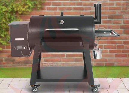 62" Heavy-Duty Portable Wood Pellet BBQ Grill With Cart (SAK91308) - Phoenix Fire Art Store