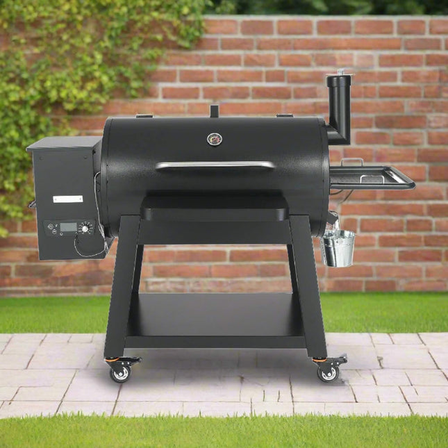 62" Heavy-Duty Portable Wood Pellet BBQ Grill With Cart (SAK91308)