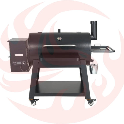 62" Heavy-Duty Portable Wood Pellet BBQ Grill With Cart (SAK91308) - Phoenix Fire Art Store