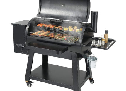 62" Heavy-Duty Portable Wood Pellet BBQ Grill With Cart (SAK91308) - Phoenix Fire Art Store