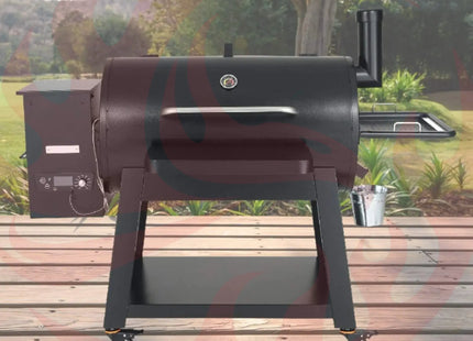 62" Heavy-Duty Portable Wood Pellet BBQ Grill With Cart (SAK91308) - Phoenix Fire Art Store