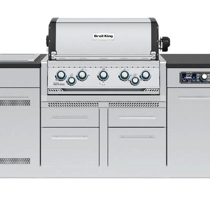 Broil King Imperial QS 590i 5-Burner Gas Grill Island With Rotisserie & Side Burner & iQue™ Technology Control