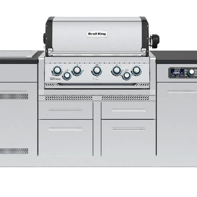 Broil King Imperial QS 590i 5-Burner Gas Grill Island With Rotisserie & Side Burner & iQue™ Technology Control