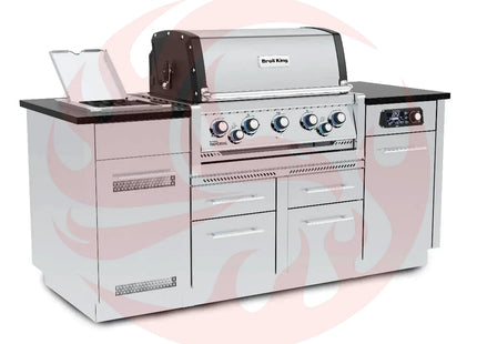Broil King Imperial QS 590i 5-Burner Gas Grill Island With Rotisserie & Side Burner & iQue™ Technology Control - Phoenix Fire Art Store