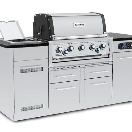 Broil King Imperial QS 590i 5-Burner Gas Grill Island With Rotisserie & Side Burner & iQue™ Technology Control