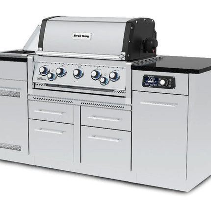 Broil King Imperial QS 590i 5-Burner Gas Grill Island With Rotisserie & Side Burner & iQue™ Technology Control