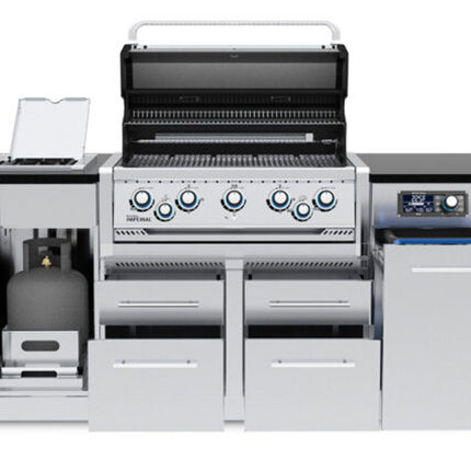 Broil King Imperial QS 590i 5-Burner Gas Grill Island With Rotisserie & Side Burner & iQue™ Technology Control