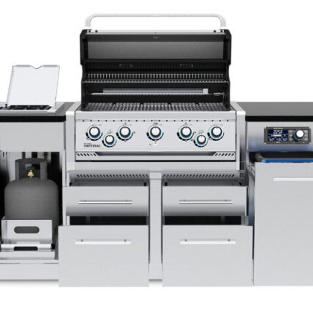 Broil King Imperial QS 590i 5-Burner Gas Grill Island With Rotisserie & Side Burner & iQue™ Technology Control