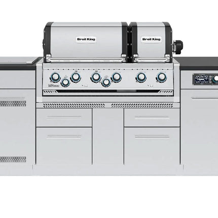Broil King Imperial QS 690i 6-Burner Gas Grill Island With Rotisserie & Side Burner & iQue™ Technology Control