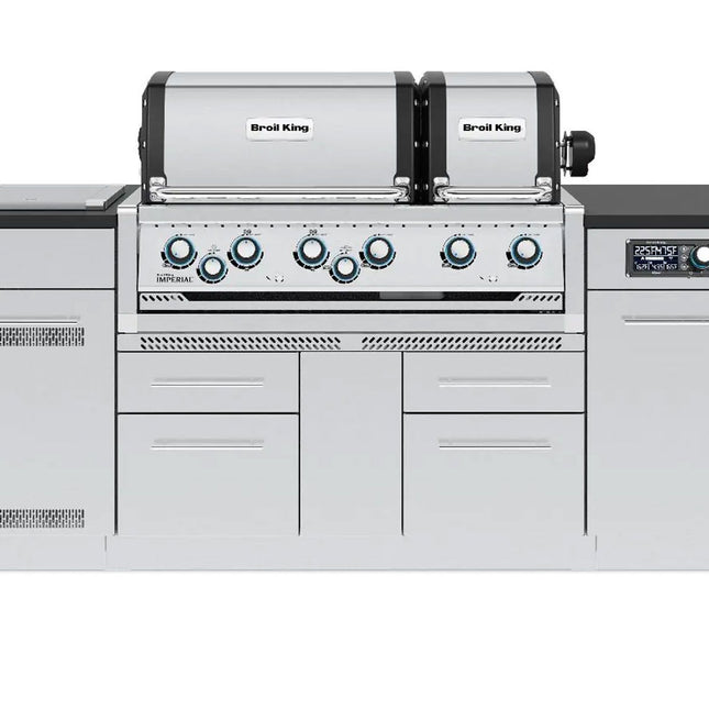 Broil King Imperial QS 690i 6-Burner Gas Grill Island With Rotisserie & Side Burner & iQue™ Technology Control