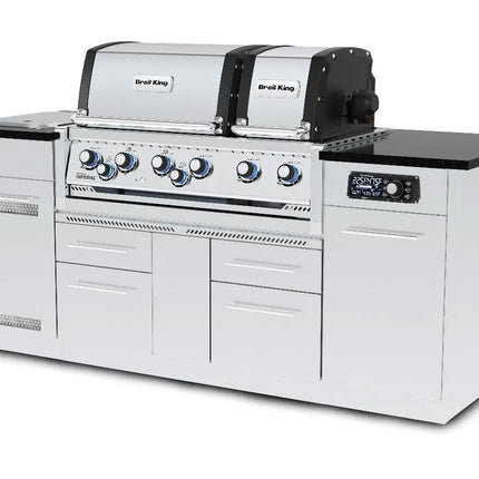 Broil King Imperial QS 690i 6-Burner Gas Grill Island With Rotisserie & Side Burner & iQue™ Technology Control
