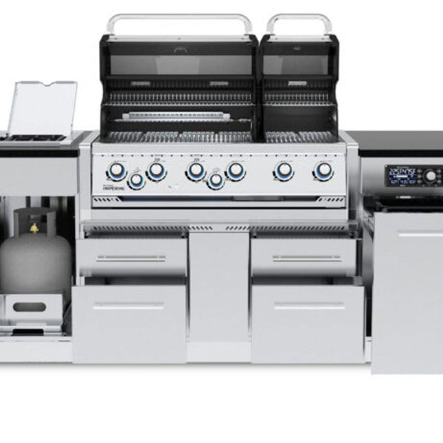 Broil King Imperial QS 690i 6-Burner Gas Grill Island With Rotisserie & Side Burner & iQue™ Technology Control
