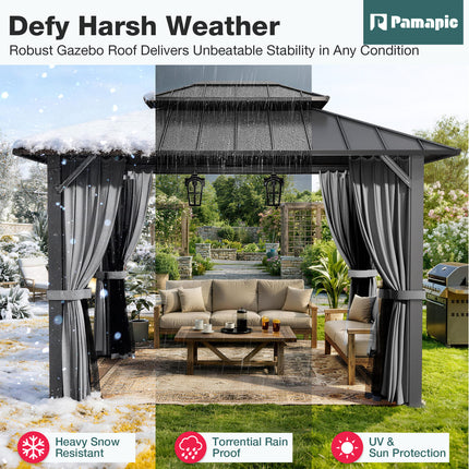Aera Permanent 10'x12' Hardtop Gazebo Pamapic