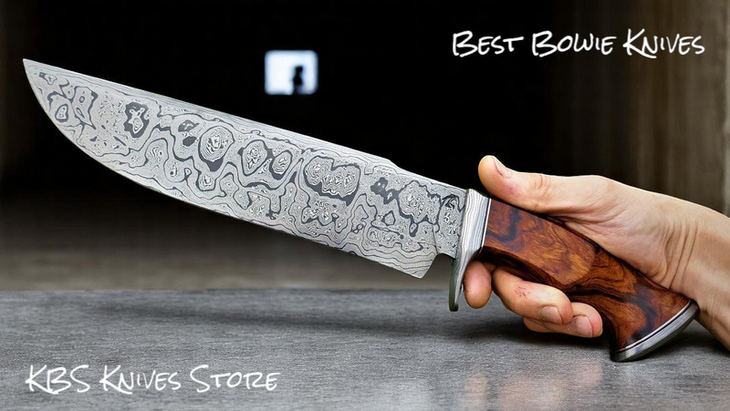 Professional Rambo Bowie Knife - 12" D2 Steel with Exotic Red Wood Handle & Steel Guards