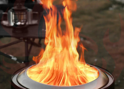 Pluto R19-PG Smokeless Outdoor Fire Pit - Painted Black - Phoenix Fire Art Store