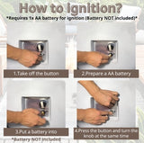 Outdoor Propane Fire Pit Table,Compact Streamlined Modern 20-inch,Round Graphite Base With Waterproof Cover,Free Lava Rocks - Phoenix Fire Art Store