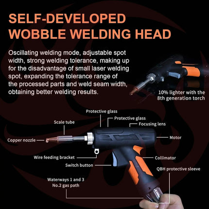 1000W Air-Cooled Handheld Laser Welder : eH10L-MM01 - Phoenix Fire Art Store