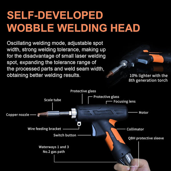 1500W Air-Cooled Portable Laser Welder: eH15L-MM01