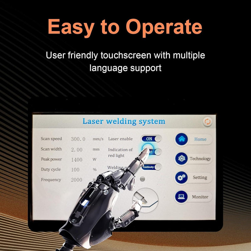 1500W Air-Cooled Portable Laser Welder: eH15L-MM01