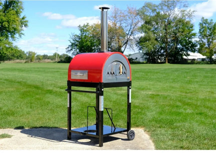 Dual Fuel Pizza Oven 25" with Gas Attachment – Wood & Gas - Phoenix Fire Art Store