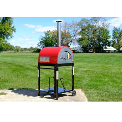 Dual Fuel Pizza Oven with gas attachment outdoor cooking