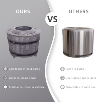 Smokeless Fire Pit Fueled By Wood Pellets, branches, wood/with a Woody Appearance - Phoenix Fire Art Store