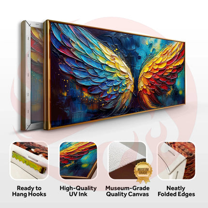 Impasto Wall Art - Wings of Fire Canvas Decor