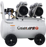 2.5HP Silent Air Compressor 13 Gallon - Oil-Free Portable Powerhouse with Wheels
