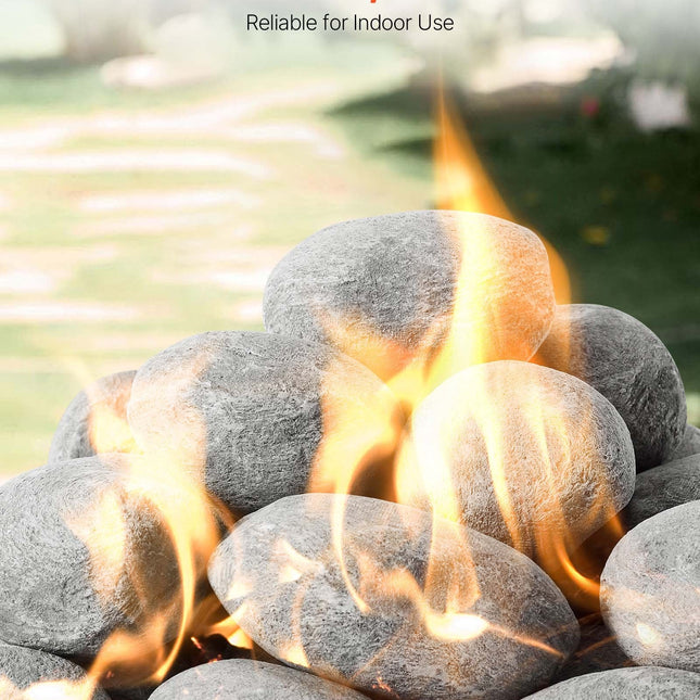 2-3 Inch 30 Pcs Ceramic Fire Pebble Stones Lava Rocks Reusable Vevor