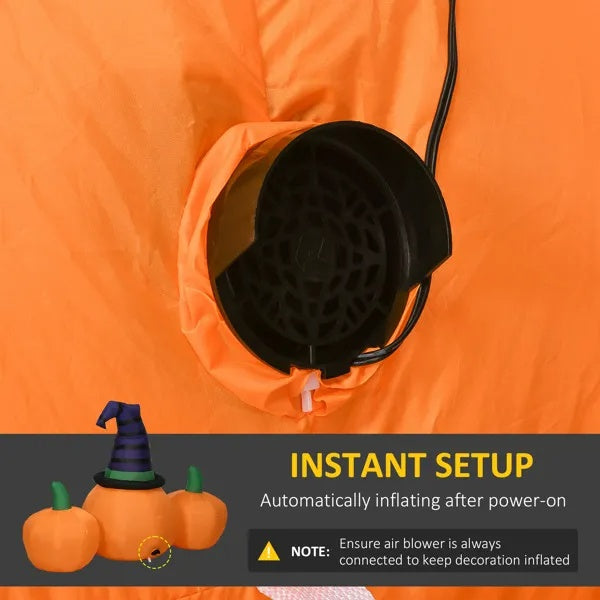 3 Pumpkins Witch Inflatable Halloween Decoration