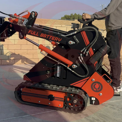 72V 16.4kWh Curiosity Mini Track Loader Skid Steer - Phoenix Fire Art Store