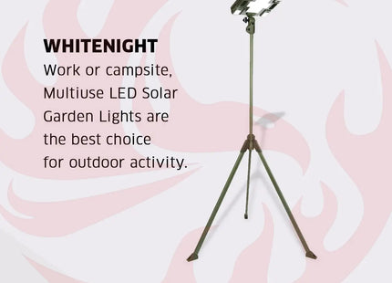 TRU De-LIGHT WHITENIGHT Multipurpose Solar / AC / DC - Garden, Camping Main Light + 3 Independent Detachable Multi Mode Side Lights / Tripod + Carrying Bag zoppinh