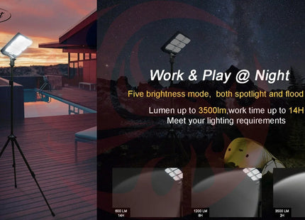 TRU De-LIGHT WORK & PLAY AT NIGHT Multi Configuration, Solar, LED High Lumen, Flood-Light (3450 Lumen Total) zoppinh