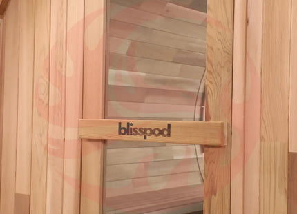 Blisspod, Prague, Canadian Red Cedar Outdoor Steam Barell Sauna, 2-4 / 4-6 persons with Full Glass Back & 2 front Porch seats zoppinh