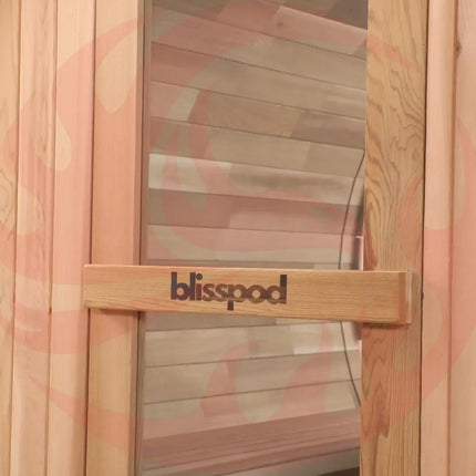 Blisspod, Prague, Canadian Red Cedar Outdoor Steam Barell Sauna, 2-4 / 4-6 persons with Full Glass Back & 2 front Porch seats zoppinh