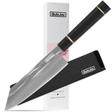 Qulajoy 8 Inch - Hand Forged Swedish Sandvik Steel Gyuto Chef Knife - Classic Octagonal Handle - Phoenix Fire Art Store