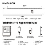 200pcs 66ft Halloween Fairy String Lights 8 Lighting Modes Mini Plug-in String Lights Indoor And Outdoor Christmas Garden Wedding Party Decoration Purple - Phoenix Fire Art Store