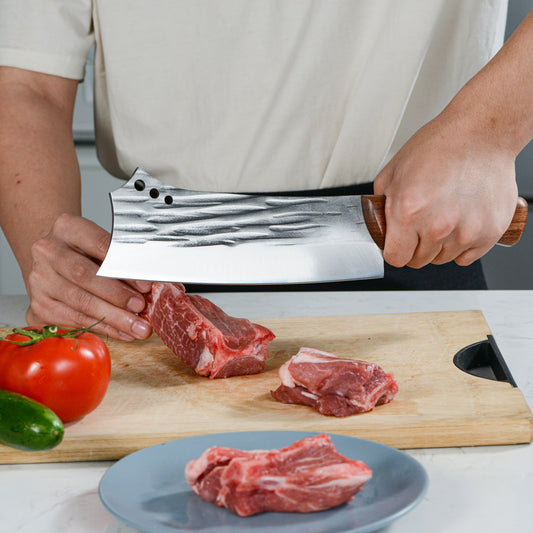 Kegani Meat Cleaver Knife - Heavy Duty Bone Chopper - 1.4 Lbs - Phoenix Fire Art Store